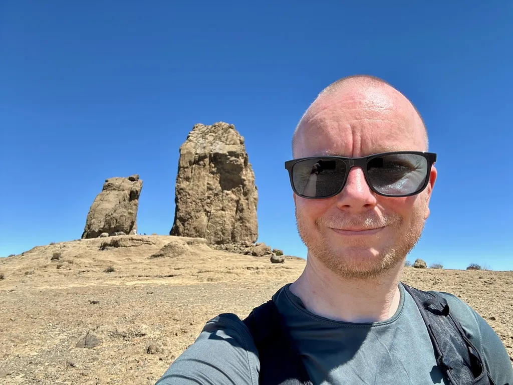 René Fischer am Roque Nublo auf Gran Canaria