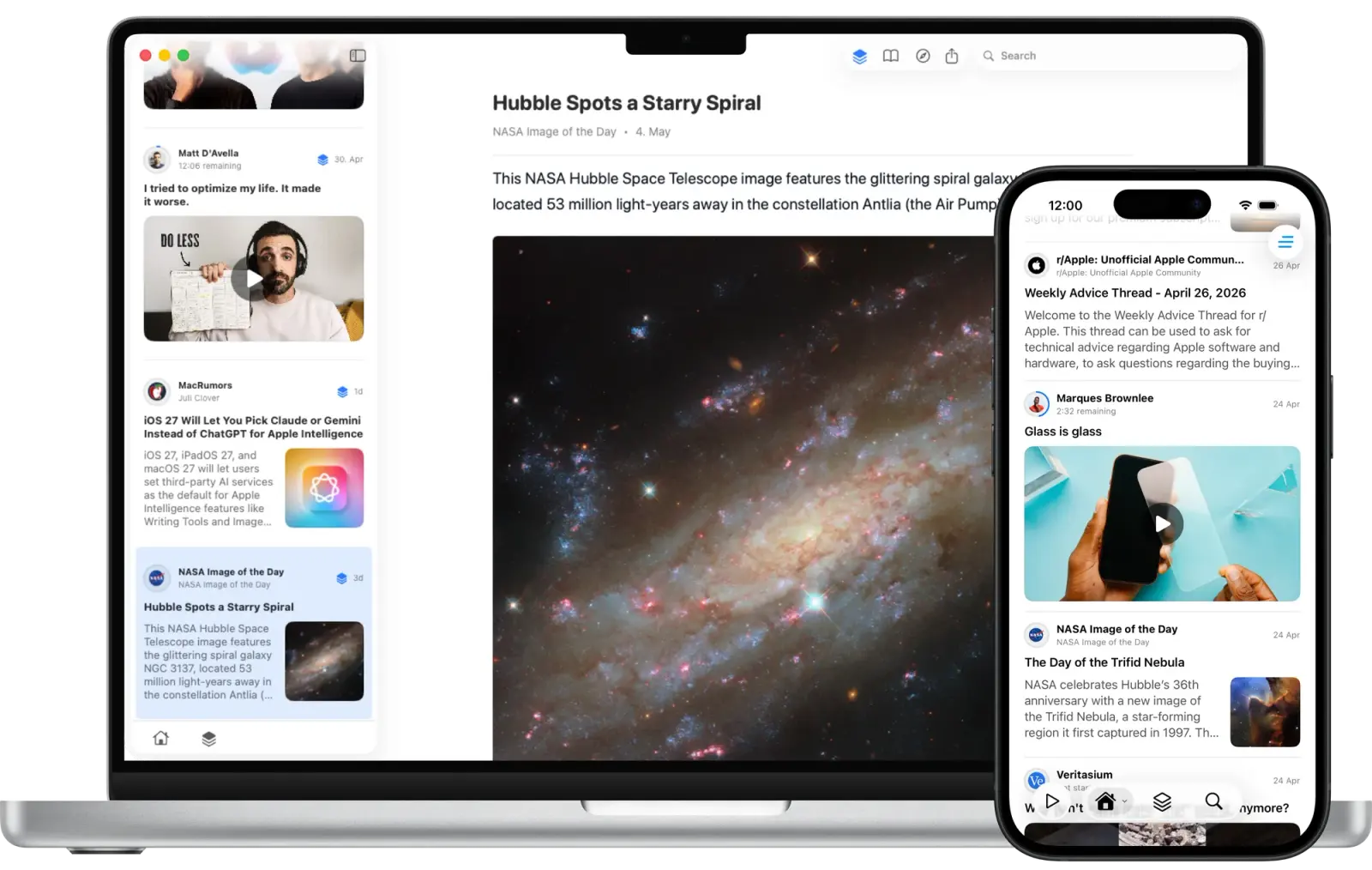 Flat auf einem MacBook und einem iPhone